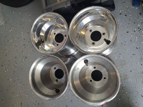 Two wheels 6&#034; x 8&#034;w 4&#034; dc quarter midget polished kart wheel vank