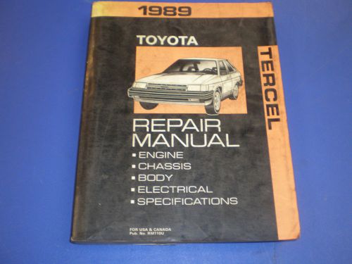 1989 toyota tercel ez dlx coupe liftback el31 factory shop service repair manual