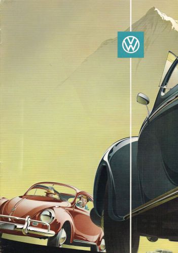 Original 1960 volkswagen vw beetle / bug brochure:convertible, sun roof, de luxe