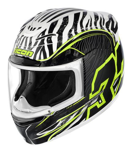 New icon airmada eric bostrom #32 full-face adult helmet, black/white, med/md