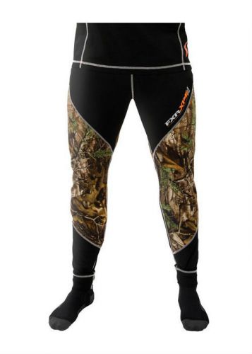 Fxr vapour 20% merino long underwear base layer pants  black/realtree camo woods