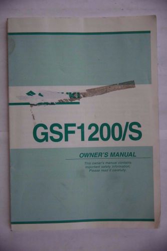 Suzuki gsf1200/s owners manual 99011-31f62-03a