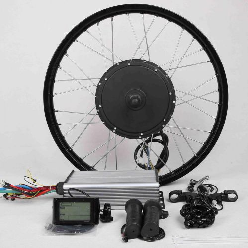 Lcd + disc brake+3000w hi speed electric bicycle e bike hub motor conversion kit