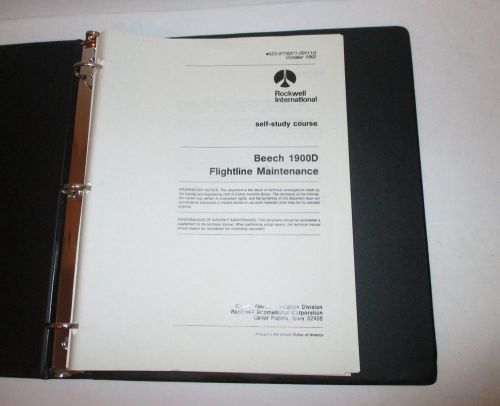 Rockwell collins beech 1900d flightline maintenance self study course manual