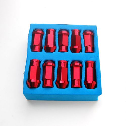 20pcs car red m12 x 1.5mm wheels screw tuner lug nuts kit for civic mdx camry