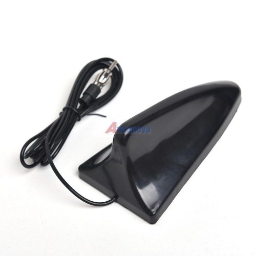 Easy sticking surface black shark fin car boat truck rv stereo radio fm antenna