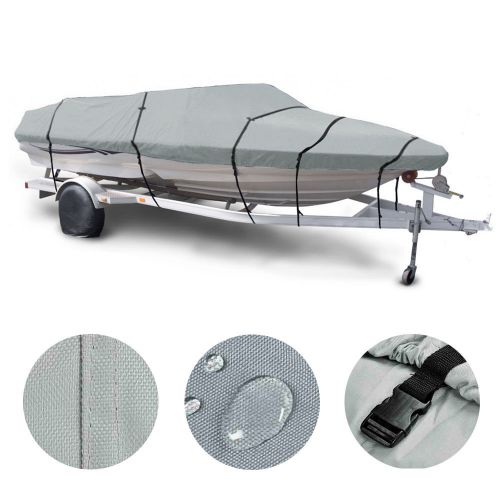 17 18 19&#039; trailerable fish ski boat cover 600d v-hull beam 95&#034; w oxford bag gray