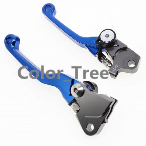 Cnc pivot brake clutch levers for yamaha yz250fx 2015 dirt bike off-road blue