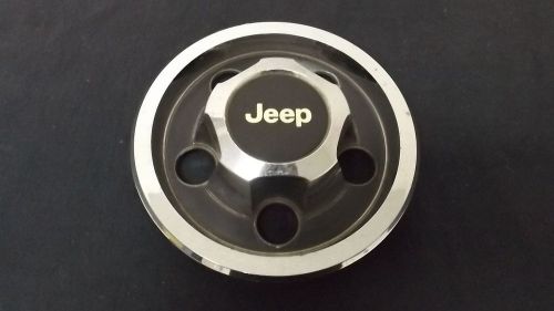 Jeep wrangler cherokee wagoneer oem wheel center cap black chrome sf8952-000-153