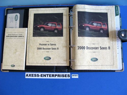 00 - 2000 land rover discovery ii owners manual drivers handbook binder set h181