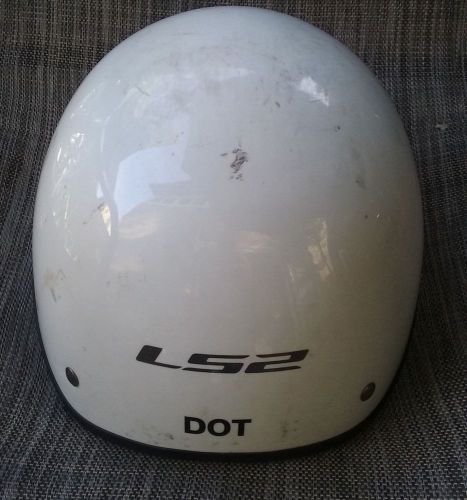 Ls2 dot white motorcycle half helmet size small