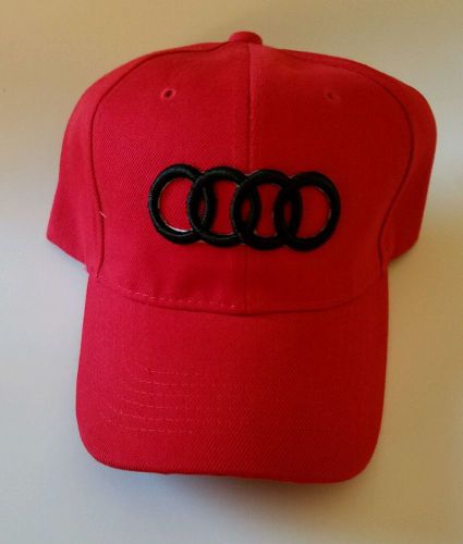 Audi car and truck hat adjustable red