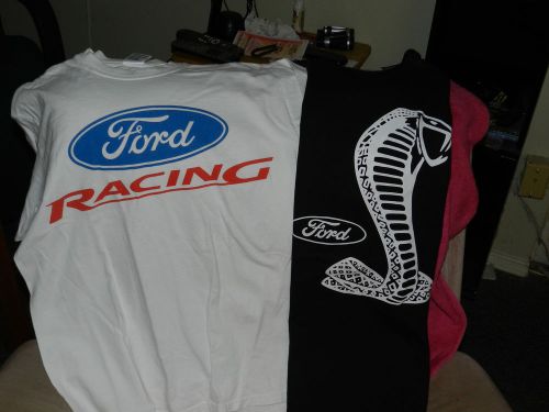 Awesome ford racing  (m) and shelby cobra (xl) t shirts