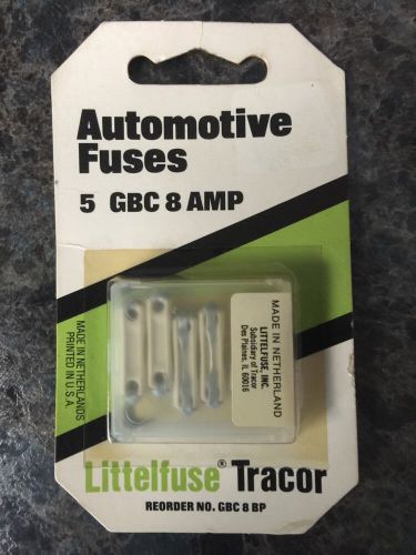 Littelfuse tracor automotive fuses 5 gbc 8 amp reorder no. gbc 8 bp