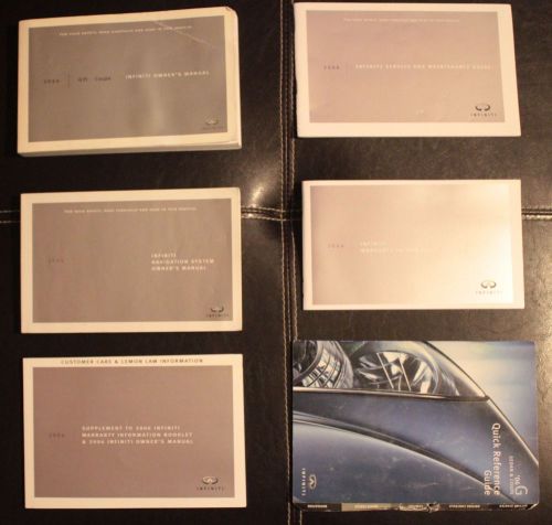 2006 infiniti g35 owners manual set free shipping