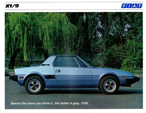 Original 1979 fiat x1/9 bertone 5-speed sales brochure sheet 79