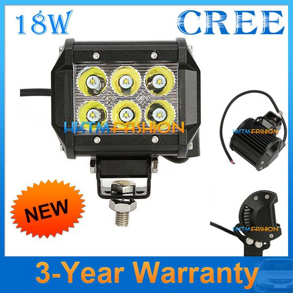 4inch 18w cree led work light bar 1260lm spot beam offroad  atv suv  jeep lamp