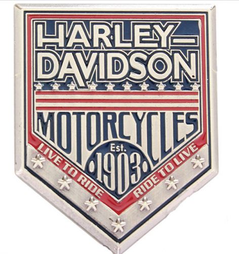 Harley davidson republic silver finish 3d die cast pin