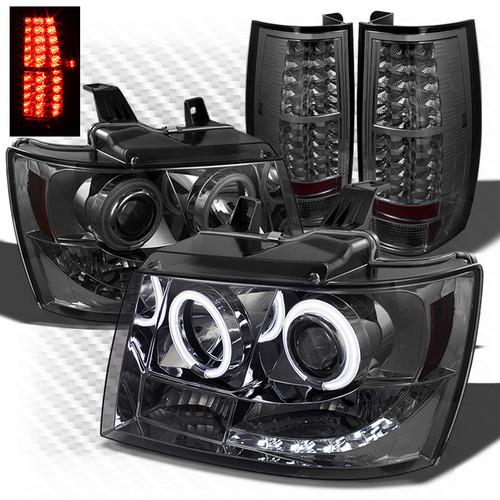 07-13 suburban/tahoe smoke ccfl pro headlights + philips-led perform tail lights