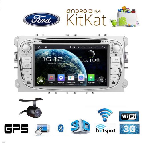 Android 4.4 wifi-3g 2 din stereo radio gps car dvd player for ford focus mondeo