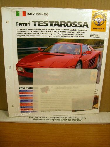 Brochure ferrari testarossa italy 1984-1996 dream machines group 2 number 4