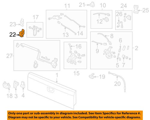 Honda oem 06-14 ridgeline tailgate-striker 68210sjca02