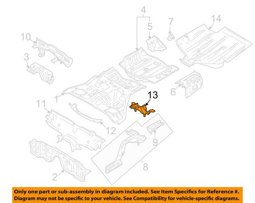 Infiniti nissan oem 09-13 g37 floor rails-rear-muffler bracket left 74560jk01a