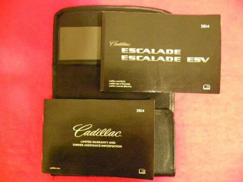 2014 cadillac escalade esv owners manual w/original factory case