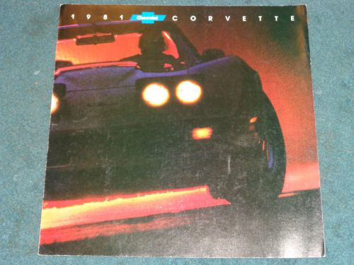 1981 chevrolet corvette sales brochure /  original dealership folder