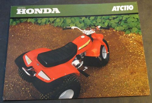 Vintage 1980 honda atc110  sales brochure single page 2 sided  (637)
