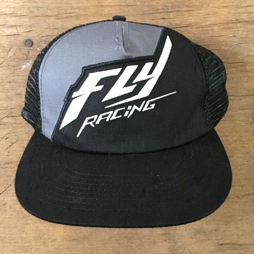 Fly racing mens snapback hat gray/black