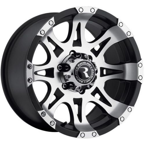 20x9 machined black raceline raptor 982 6x5.5 +20 rims trail grappler 295/65/20