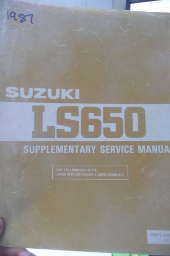 1987 87 suzuki ls650 ls 650 supplementary shop service repair manual oem