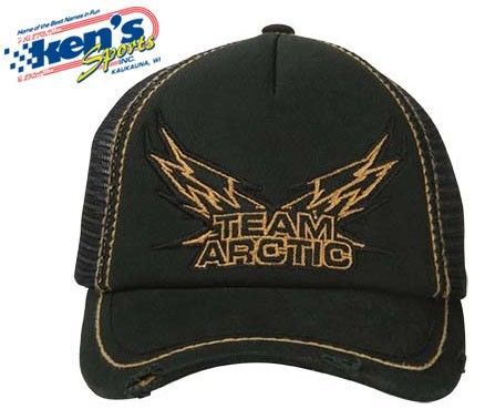 Arctic cat black trucker w/ mesh ball cap / hat 5243-127