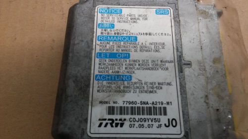 2006-2011 honda civic sedan airbag control module computer 77960-sna-a230 m1