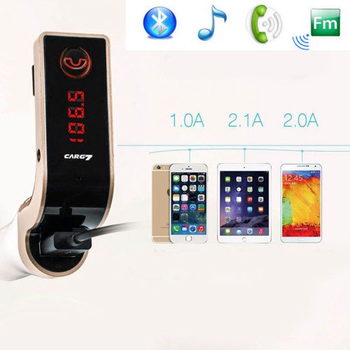 Wireless in-car bluetooth fm transmitter handsfree calling radio adapter car kit