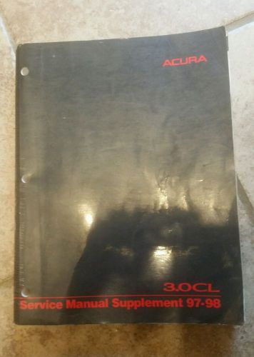 1997-1998 (97-98) acura 3.0cl cl factory service manual supplement