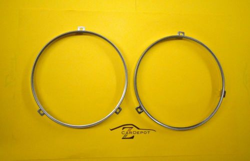 Datsun 240z 260z 280z 70-78  headlight headlamp trim ring bezel new oe pair 695