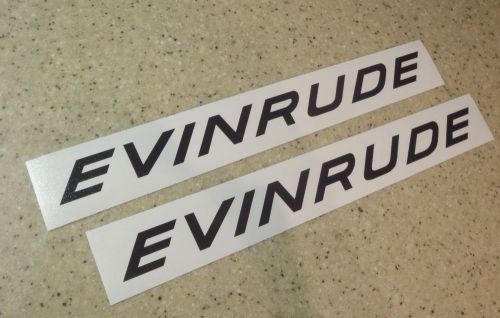 Evinrude vintage outboard motor decal 10&#034; 2-pk free ship + free bass fish decal!