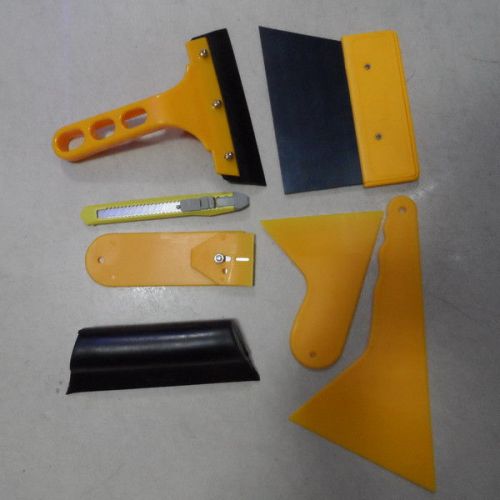 Car window vinyl wrapping films stickers application squeegee tools set 7 in1