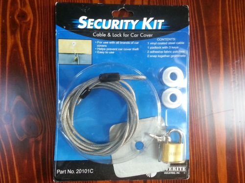 Steel security cable &amp; lock kit car auto truck suv covers - many uses