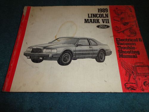 1989 lincoln mark vii wiring / vacuum shop manual / original book