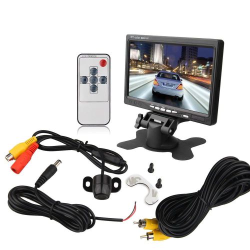 7&#034; tft lcd car rear view backup monitor+reverse parking night vision camera kit