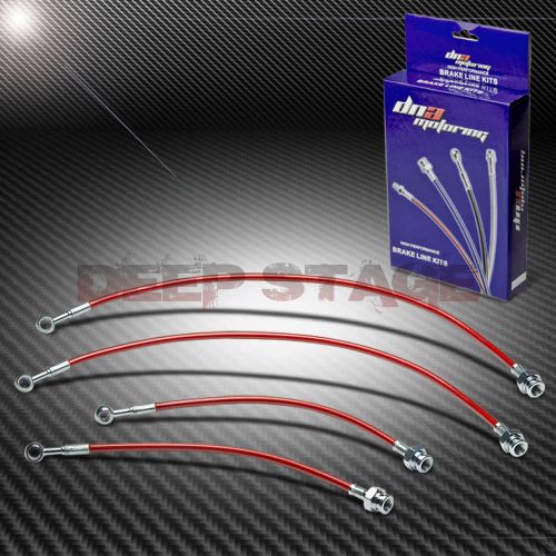 Stainless braided hose race brake line for 02-10 bmw e60/e63/e64 m5/m6/528 black