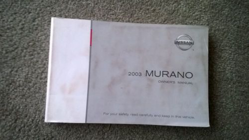 2003 nissan murano owners manual