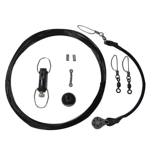 Rupp center rigging kit w/klickers - black mono 45&#039; -ca-0113-mo