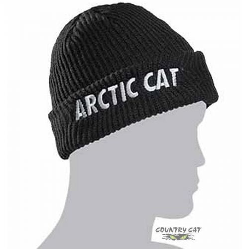Arctic cat adult watchman beanie hat - black with camouflage lining - 5253-162