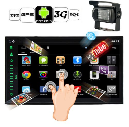 Quad-core android 4.4 kitkat 2din hd gps car radio tablet dvd player 3g-wifi+cam
