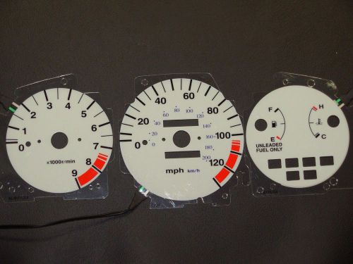 Performax glow gauge face 1992-95 honda civic ex/si manual trans el9295cm