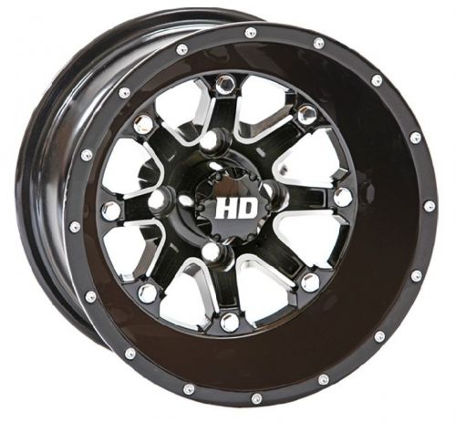 Sti hd4 gloss black golf cart wheel 12x7 (4/4) - (2+5) [12hd404]